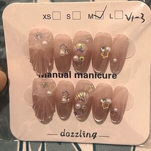 Dazzling Pink Nail Art Set Size M